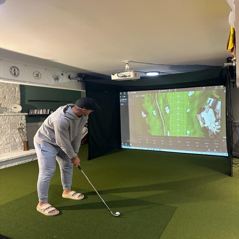 The SportsScreen Vanish Series Golf Simulator Enclosure