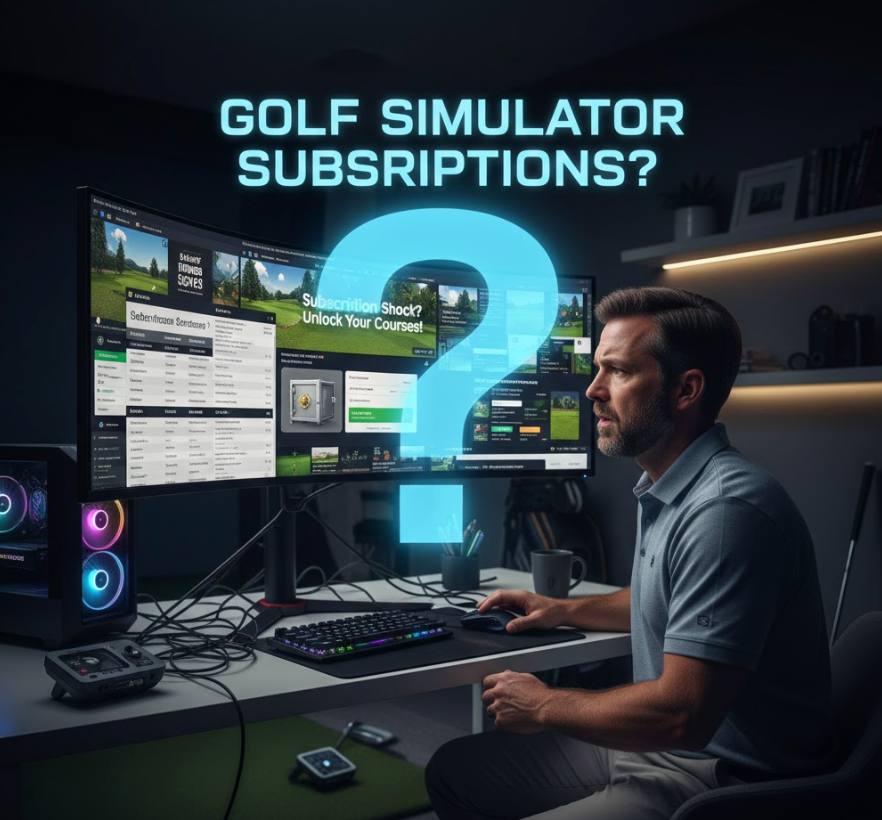 Is there a subscription fee for golf simulators?