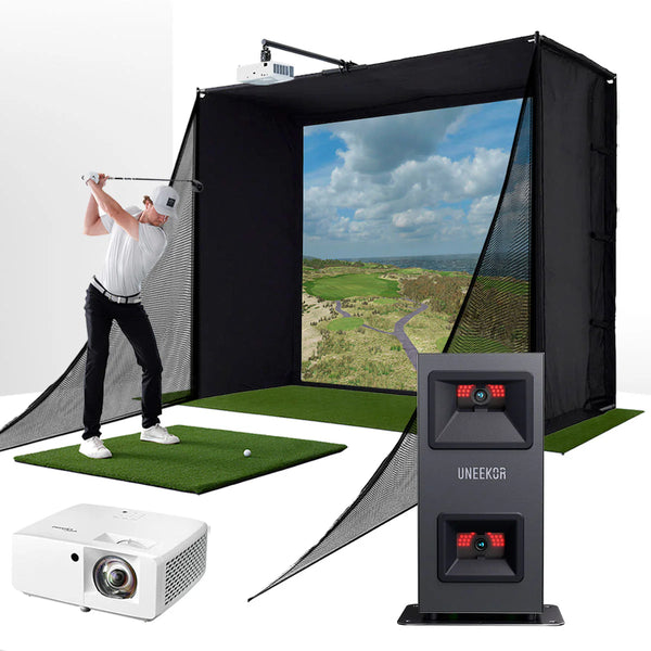 Uneekor EYE Mini Lite Cost Saver Golf Simulator Bundle