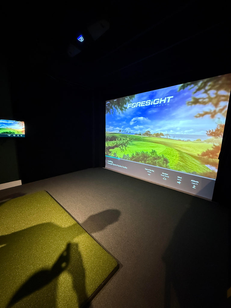 Home golf simulator with Foresight launch monitor