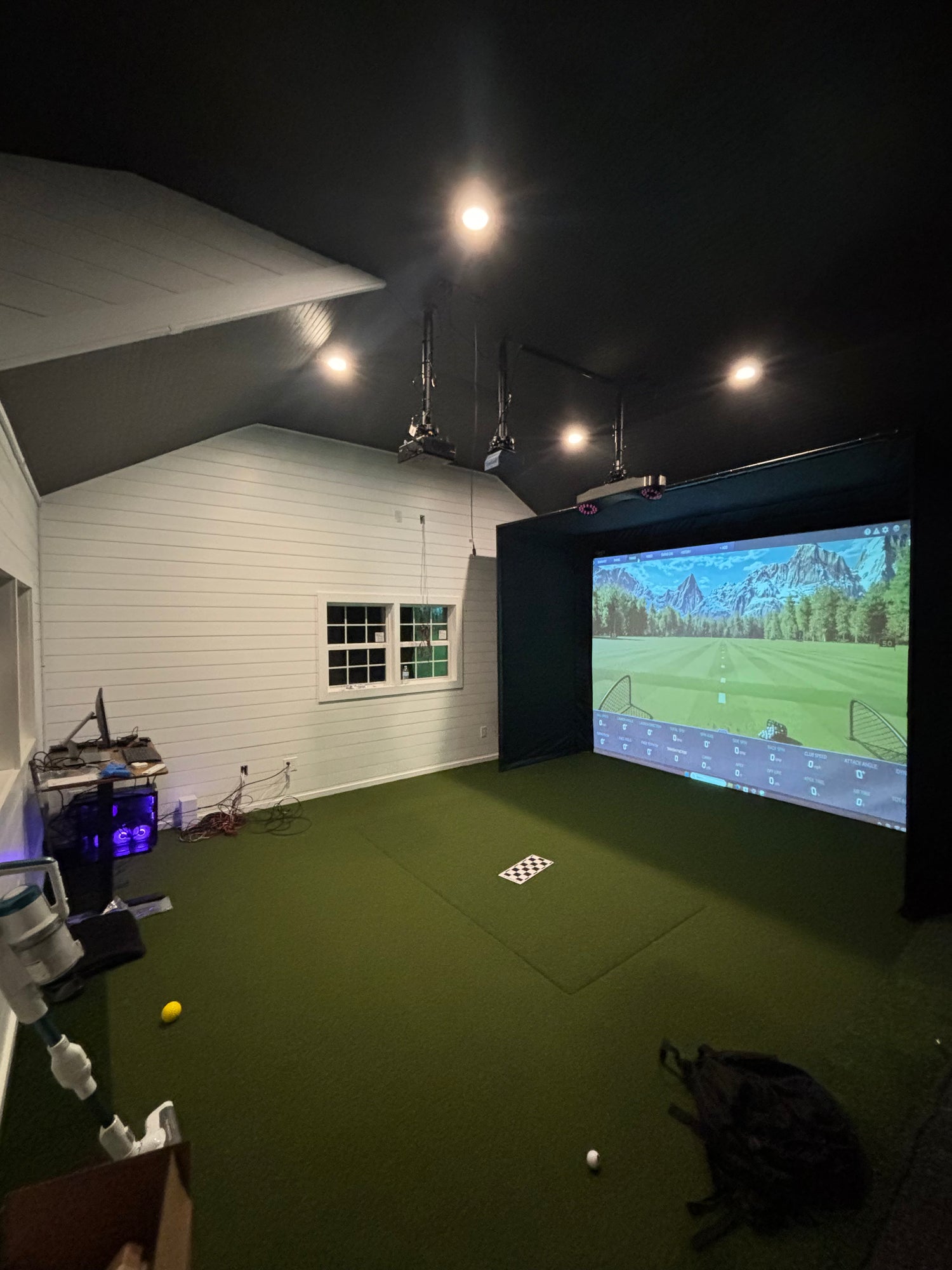 Golf simulator install Philadelphia, PA with carl's place enclosure and ProTeeVX