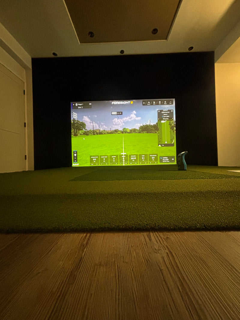Golf Simulator Install in Medway, Massachusetts Basement