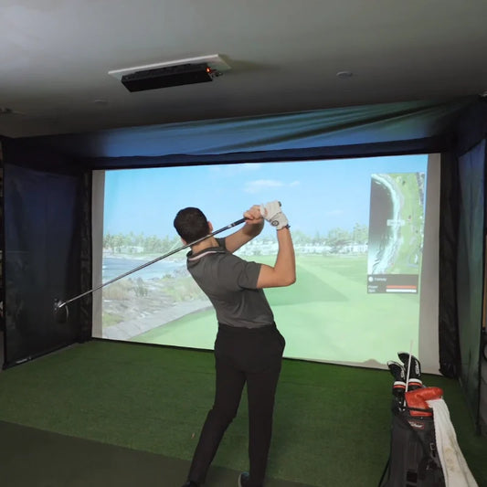 The SportScreen Vanish Series Golf Simulator Enclosure