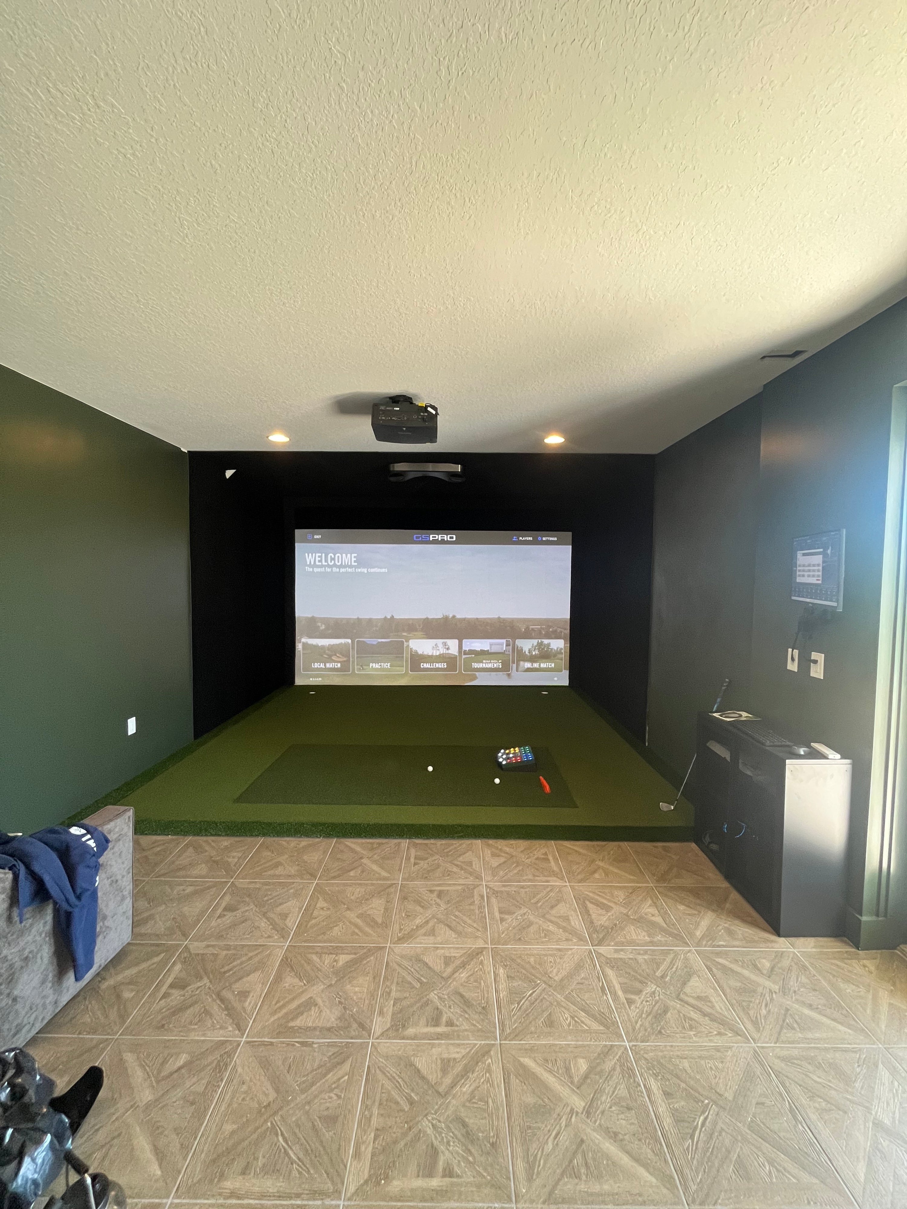 Custom home golf simulator install in Sea Girt, New Jersey