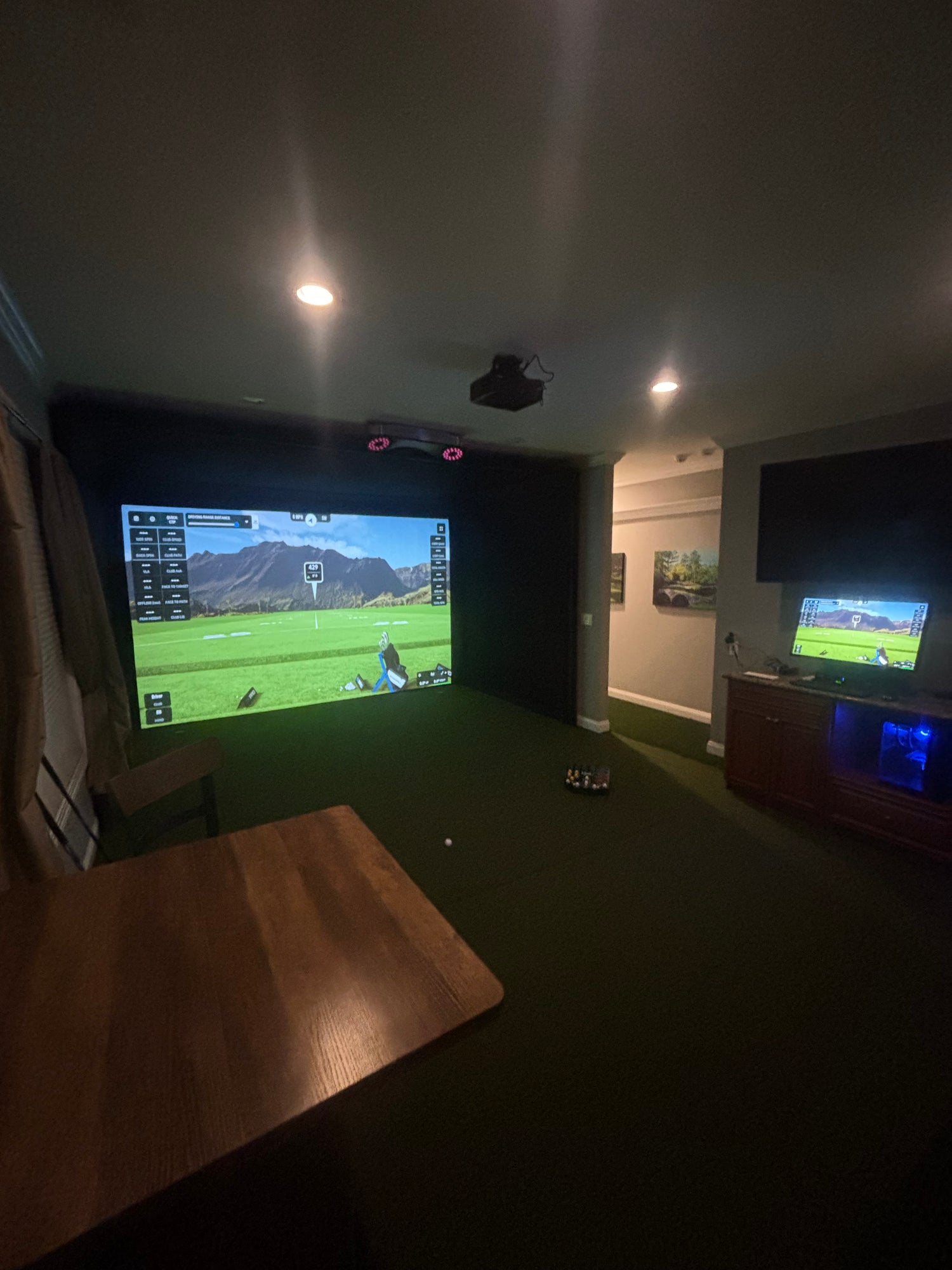 Indoor golf simulator install in freehold new jersey